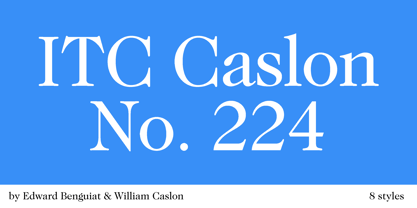 ITC Caslon No. 224 Font Poster 1